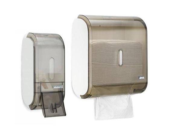 Kit Porta Papel Toalha Interfolha Ou Rolão + Saboneteira Fume Premisse Menor preço em Kit Porta Papel Toalha Interfolha Ou Rolão + Saboneteira Fume Premisse