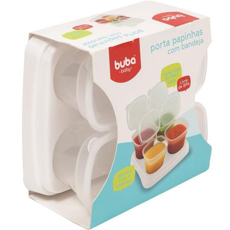 Kit Porta Papinhas com Bandeja 4un. Buba Menor preço em Kit Porta Papinhas com Bandeja 4un. Buba