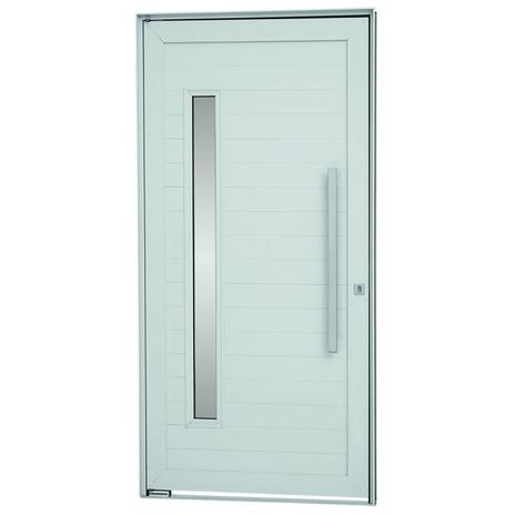 Kit Porta Pivotante com Vidro Alumínio 216cm x 100cm Sasazaki Branco Menor preço em Kit Porta Pivotante com Vidro Alumínio 216cm x 100cm Sasazaki Branco