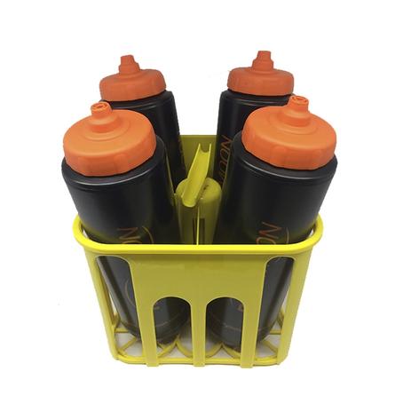 Kit Porta Squeeze 4x4 Amarela com 4 Squeeze c/ logo preto laranja Rythmoon Menor preço em Kit Porta Squeeze 4x4 Amarela com 4 Squeeze c/ logo preto laranja Rythmoon