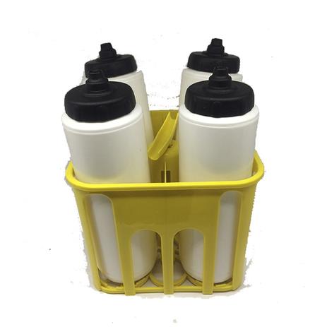 Kit Porta Squeeze 4x4 Amarela com 4 Squeeze s/ logo Branco Preto Rythmoon Menor preço em Kit Porta Squeeze 4x4 Amarela com 4 Squeeze s/ logo Branco Preto Rythmoon