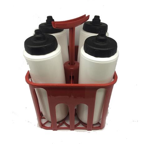 Kit Porta Squeeze 4x4 Vermelha com 4 Squeeze s/ logo Branco Preto Rythmoon Menor preço em Kit Porta Squeeze 4x4 Vermelha com 4 Squeeze s/ logo Branco Preto Rythmoon