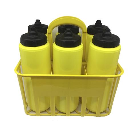 Kit Porta Squeeze Amarela com 6 Squeeze s/ logo amarela preta Rythmoon Menor preço em Kit Porta Squeeze Amarela com 6 Squeeze s/ logo amarela preta Rythmoon