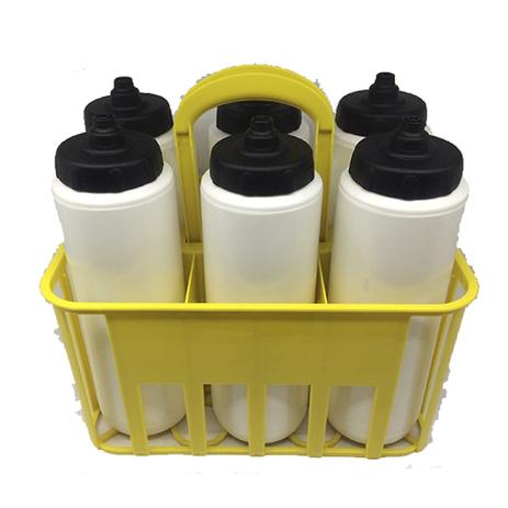 Kit Porta Squeeze Amarela com 6 Squeeze s/ logo branco preta Rythmoon Menor preço em Kit Porta Squeeze Amarela com 6 Squeeze s/ logo branco preta Rythmoon