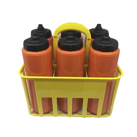 Kit Porta Squeeze Amarela com 6 Squeeze s/ logo laranja preta Rythmoon Menor preço em Kit Porta Squeeze Amarela com 6 Squeeze s/ logo laranja preta Rythmoon