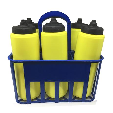 Kit Porta Squeeze Azul com 6 Squeeze s/ logo Amarelo/Preto Rythmoon Menor preço em Kit Porta Squeeze Azul com 6 Squeeze s/ logo Amarelo/Preto Rythmoon