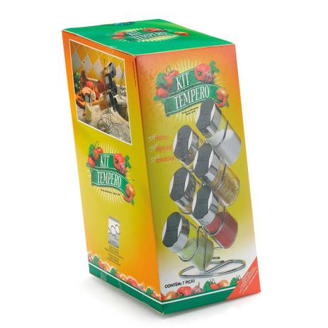 Kit Porta Tempero C/6 Peças - Arthi Menor preço em Kit Porta Tempero C/6 Peças - Arthi