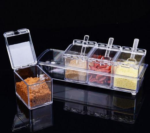 Kit Porta Temperos E Condimentos Em Acrilico Com Colher Para Cozinha (888216) - Crystal é boa?