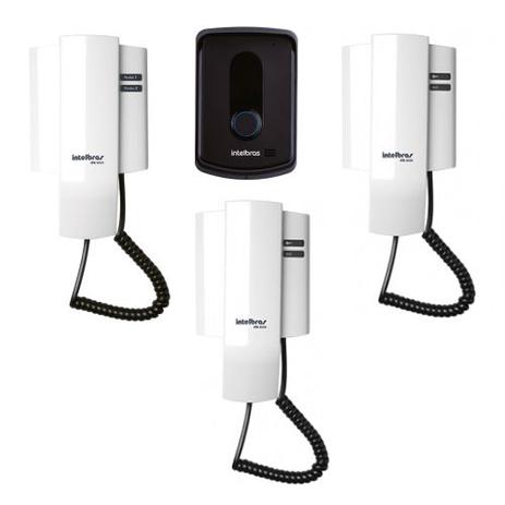 Kit Porteiro Eletrônico com 3 Interfones IPR 8010 Intelbras Menor preço em Kit Porteiro Eletrônico com 3 Interfones IPR 8010 Intelbras