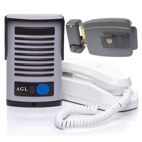 Kit Porteiro Eletrônico P 100 AGL com Fechadura Elétrica e 20mts de Cabo Menor preço em Kit Porteiro Eletrônico P 100 AGL com Fechadura Elétrica e 20mts de Cabo