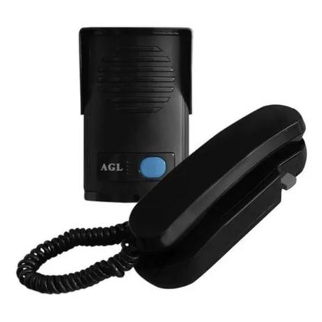 Kit porteiro eletronico P20 ABS pequeno preto - AGL Menor preço em Kit porteiro eletronico P20 ABS pequeno preto - AGL