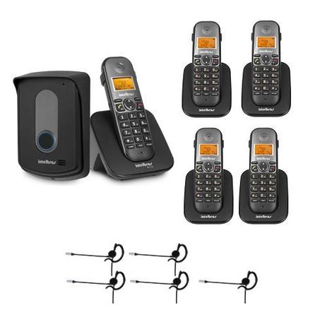 Kit Porteiro Eletrônico Sem Fio TIS 5010 + 4 Ramais + 5 Fones HC 10 Intelbras Menor preço em Kit Porteiro Eletrônico Sem Fio TIS 5010 + 4 Ramais + 5 Fones HC 10 Intelbras