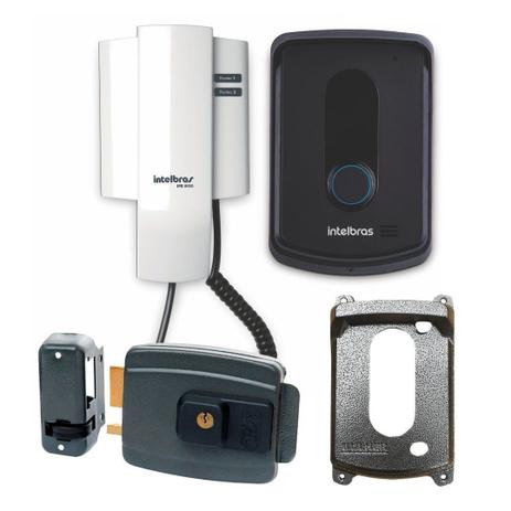 Kit Porteiro Interfone IPR 8010 Intelbras Residencial + Fechadura Elétrica AGL-inha 12V + Protetor Menor preço em Kit Porteiro Interfone IPR 8010 Intelbras Residencial + Fechadura Elétrica AGL-inha 12V + Protetor
