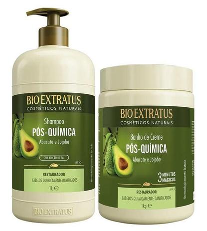 Kit Pós-Química Shampoo 1 Litro + Máscara 1 Kg - Bio Extratus Menor preço em Kit Pós-Química Shampoo 1 Litro + Máscara 1 Kg - Bio Extratus