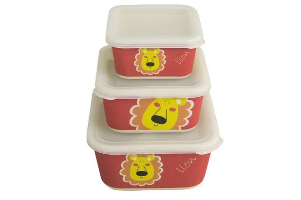 Kit Potes Eco Leãozinho 3Un. - Girotondo Menor preço em Kit Potes Eco Leãozinho 3Un. - Girotondo