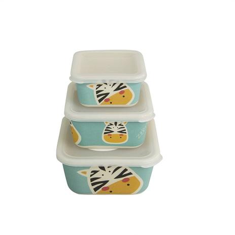 Kit Potes Eco Zebra 3Un. - Girotondo Menor preço em Kit Potes Eco Zebra 3Un. - Girotondo