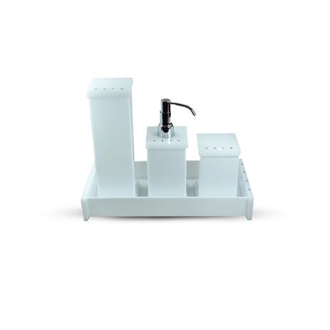Kit Potes em Acrílicos 4 peças Com Strass Cristal Decor Menor preço em Kit Potes em Acrílicos 4 peças Com Strass Cristal Decor
