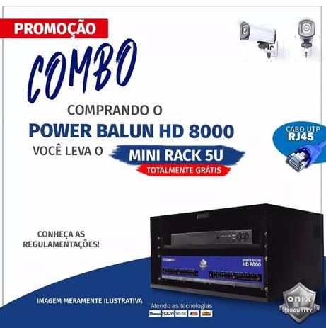 Kit Power Balun HD 8000 19 16 Canais com Mini Rack Orion 5U Acrílico - Onix security Menor preço em Kit Power Balun HD 8000 19 16 Canais com Mini Rack Orion 5U Acrílico - Onix security