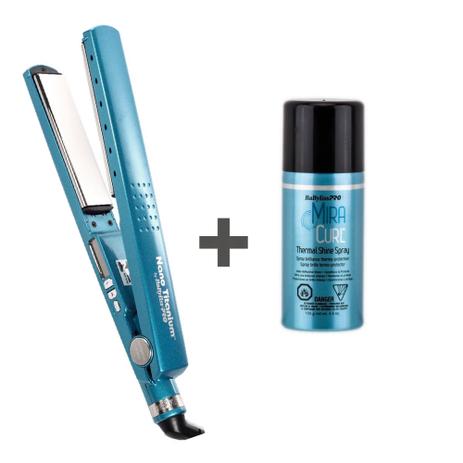 Kit Prancha BabyLiss Pro Nano Titanium TRADICIONAL 1/4 + Spray de Brilho BabyLiss Pro Miracurl PRO Menor preço em Kit Prancha BabyLiss Pro Nano Titanium TRADICIONAL 1/4 + Spray de Brilho BabyLiss Pro Miracurl PRO