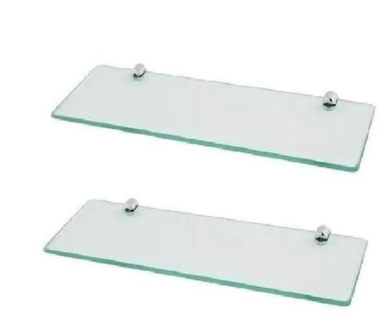 Kit prateleira de vidro decorativa 40x10 c/ 2 un. GABIART Menor preço em Kit prateleira de vidro decorativa 40x10 c/ 2 un. GABIART