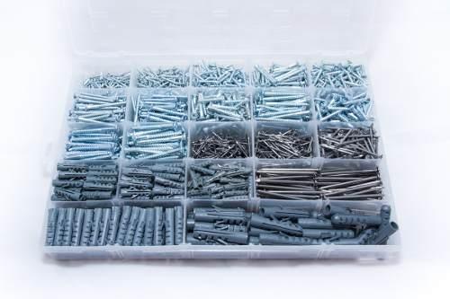 Kit Praticidade com 2565 pregos parafusos philips e buchas - Kit parafusos Menor preço em Kit Praticidade com 2565 pregos parafusos philips e buchas - Kit parafusos