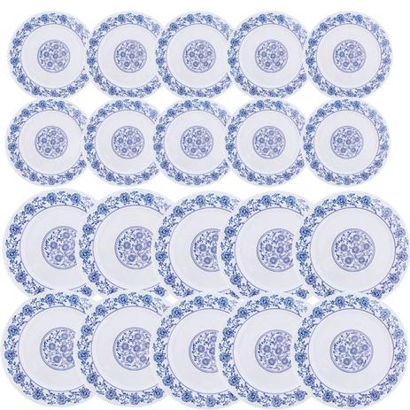 Kit Prato Decorado com 10 Pratos 25 Cm + 10 Pratos de Sobremesa Melamina (plastico) Mandiali Menor preço em Kit Prato Decorado com 10 Pratos 25 Cm + 10 Pratos de Sobremesa Melamina (plastico) Mandiali