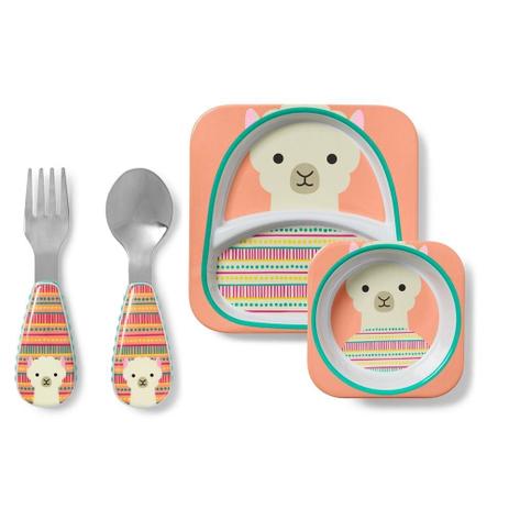 Kit Pratos e Talheres Infantil Zoo Lhama- Skip Hop Menor preço em Kit Pratos e Talheres Infantil Zoo Lhama- Skip Hop