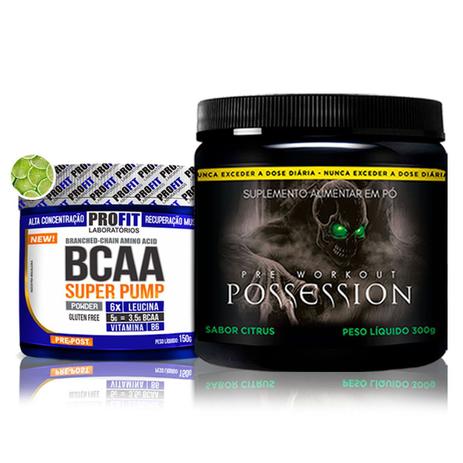 Kit Pré Treino Possession 300g + Bcaa Super Pump - Int Lab/ Profit Menor preço em Kit Pré Treino Possession 300g + Bcaa Super Pump - Int Lab/ Profit