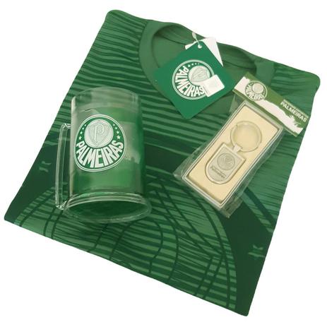 Kit Presente Palmeiras Camisa Símbolo / Caneca / Chaveiro Oficial Menor preço em Kit Presente Palmeiras Camisa Símbolo / Caneca / Chaveiro Oficial