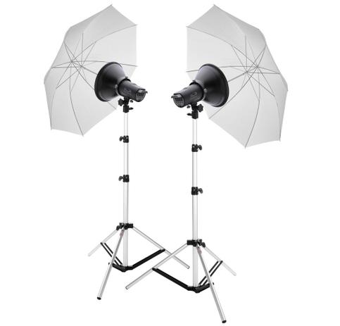 Kit pro 2 com sombrinha difusora - Incoflash Menor preço em Kit pro 2 com sombrinha difusora - Incoflash