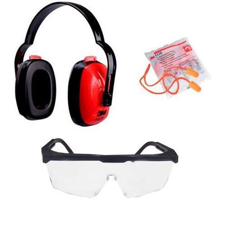 Kit profissional 3m - óculos + abafador ruido + 3 protetor auditivo Menor preço em Kit profissional 3m - óculos + abafador ruido + 3 protetor auditivo