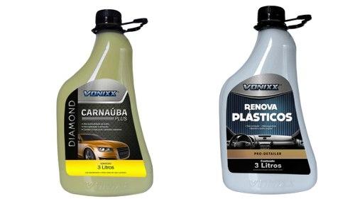 Kit Profissional Cera Carnauba Plus 3l + Renova Plastico 3l - Vonixx Menor preço em Kit Profissional Cera Carnauba Plus 3l + Renova Plastico 3l - Vonixx