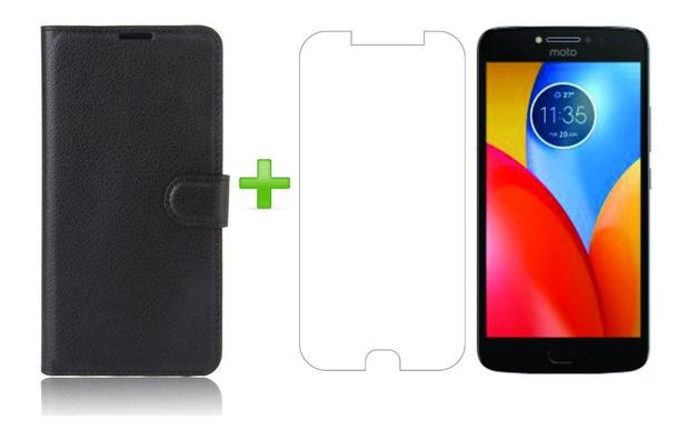 Kit Proteção Capa Carteira Preta e Película de Vidro Temperado - Motorola Moto E4 Plus XT1773 5.5” Menor preço em Kit Proteção Capa Carteira Preta e Película de Vidro Temperado - Motorola Moto E4 Plus XT1773 5.5”