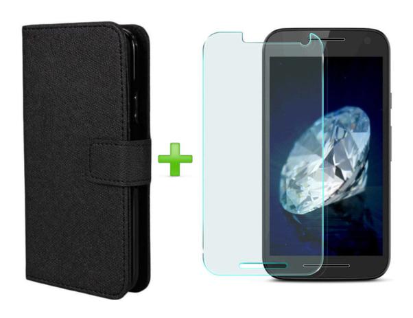 Kit Proteção Capa Carteira Preta e Película de Vidro Temperado - Motorola Moto G3 Xt1543 Xt1544 5.0” Menor preço em Kit Proteção Capa Carteira Preta e Película de Vidro Temperado - Motorola Moto G3 Xt1543 Xt1544 5.0”