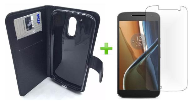 Kit Proteção Capa Carteira Preta e Película de Vidro Temperado - Motorola Moto G4 Play Xt1600/03 5” é boa?