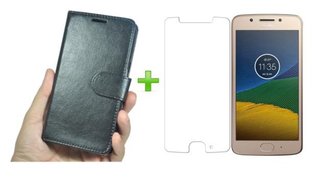 Kit Proteção Capa Carteira Preta e Película de Vidro Temperado - Motorola Moto G5 Xt1672 Tela 5.0” Menor preço em Kit Proteção Capa Carteira Preta e Película de Vidro Temperado - Motorola Moto G5 Xt1672 Tela 5.0”