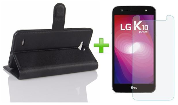 Kit Proteção Capa Carteira Preta e Película Vidro Temperado - LG K10 Power - Power 2 M320 Tela 5.5” Menor preço em Kit Proteção Capa Carteira Preta e Película Vidro Temperado - LG K10 Power - Power 2 M320 Tela 5.5”