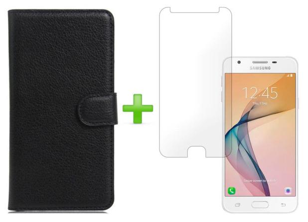 Kit Proteção Capa Carteira Preta e Película Vidro Temperado - Samsung Galaxy J5 Pro 2017 J530G 5.2” Menor preço em Kit Proteção Capa Carteira Preta e Película Vidro Temperado - Samsung Galaxy J5 Pro 2017 J530G 5.2”