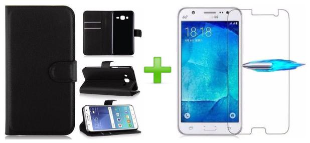 Kit Proteção Capa Carteira Preta e Película Vidro Temperado - Samsung Galaxy J7 Metal 2016 J710 5.5” Menor preço em Kit Proteção Capa Carteira Preta e Película Vidro Temperado - Samsung Galaxy J7 Metal 2016 J710 5.5”