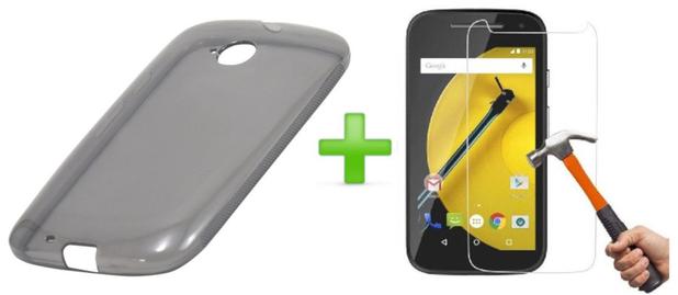 Kit Proteção Capa Case TPU Fumê e Película Vidro Temperado - Moto E2 Xt1506 Xt1514 Xt1523 Tela 4.5” - Motorola Menor preço em Kit Proteção Capa Case TPU Fumê e Película Vidro Temperado - Moto E2 Xt1506 Xt1514 Xt1523 Tela 4.5” - Motorola