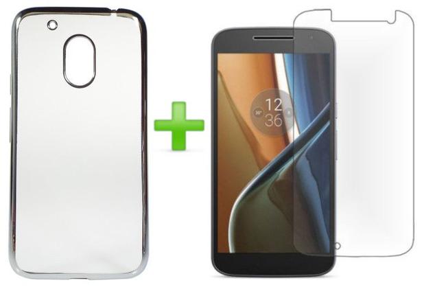 Kit Proteção Capa Case TPU Incolor e Película Vidro Temperado - Moto G4 Play Xt1600 Xt1603 Tela 5.0” - Motorola Menor preço em Kit Proteção Capa Case TPU Incolor e Película Vidro Temperado - Moto G4 Play Xt1600 Xt1603 Tela 5.0” - Motorola