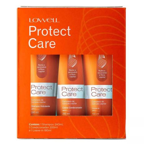 Kit Protect Care Lowell Shampoo + Condicionador + Leve-In Menor preço em Kit Protect Care Lowell Shampoo + Condicionador + Leve-In