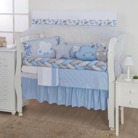 Protetor de berço azul claro Clearance