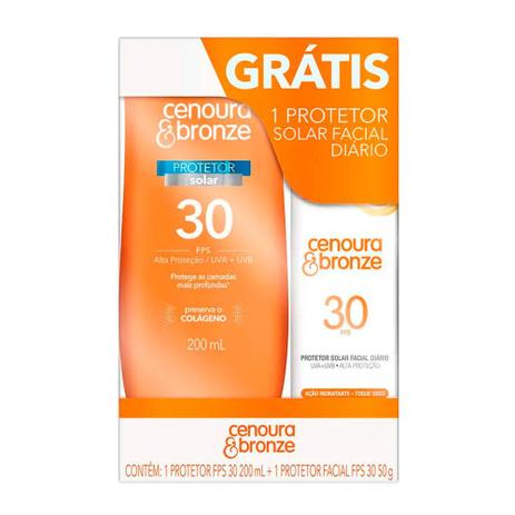 Kit Protetor Solar Cenoura & Bronze Loção FPS30 200ml E Facial FPS30 - Cenoura e Bronze é boa?