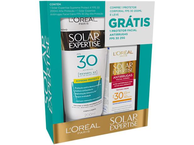 Kit Protetor Solar Corporal FPS 30 Facial FPS 30 - LOréal Solar Expertise 300g