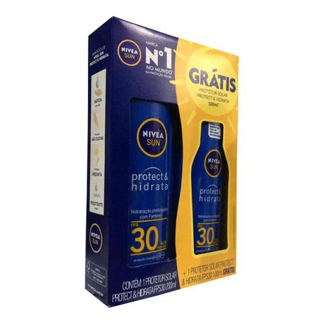 Kit Protetor Solar Corporal Nivea Sun Protect & Hidrata FPS30 Menor preço em Kit Protetor Solar Corporal Nivea Sun Protect & Hidrata FPS30