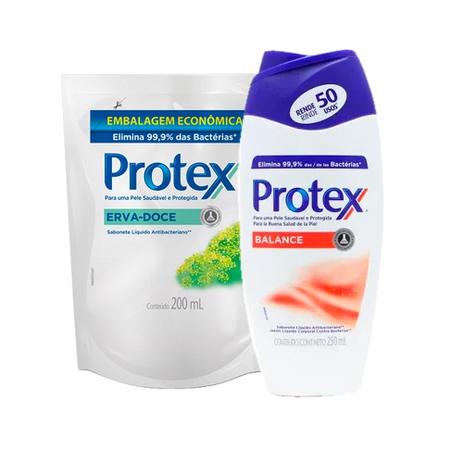 Kit Protex Sabonete Balance Líquido 250ml + Refil Erva Doce 200ml é boa?