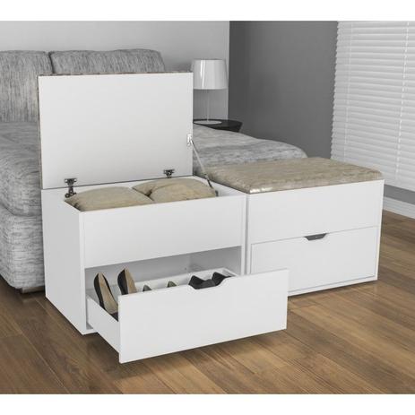 Kit Puff Baú 2 Peças PU-2051 Branco Tecno Mobili é ruim? Kit Puff Baú 2 Peças PU-2051 Branco Tecno Mobili é boa?