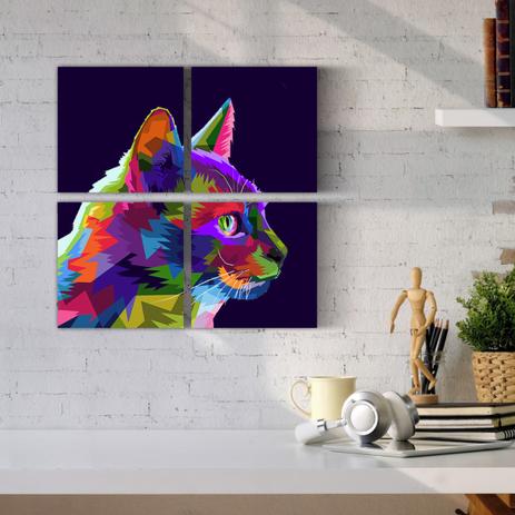 Kit Quadros Canvas 20x20cm Cat01 - Synth decor Menor preço em Kit Quadros Canvas 20x20cm Cat01 - Synth decor