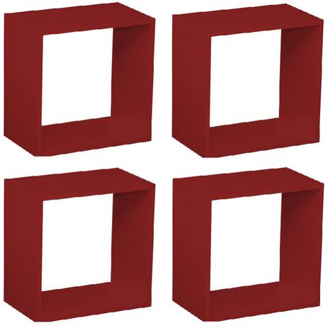 Kit Quarto Infantil 4 Nichos Cubo Vitra Kit Cubos Baby Siena Móveis Vermelho Menor preço em Kit Quarto Infantil 4 Nichos Cubo Vitra Kit Cubos Baby Siena Móveis Vermelho